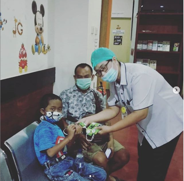 MASKER LUCU DAN MOTIF KARTUN  Sanglah Hospital Bali
